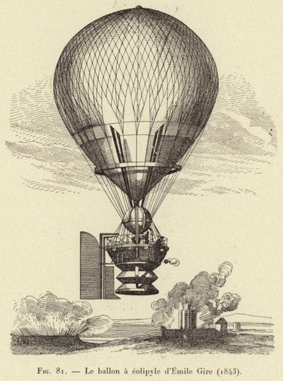 The Aeolipile Balloon by Emile Gire (1843) by French School